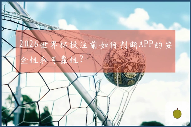 2026世界杯投注前如何判断APP的安全性和可靠性？